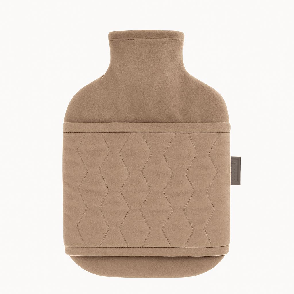 Bouillotte Eau Chaude 2L - Housse Matelassee Chauffe-Mains