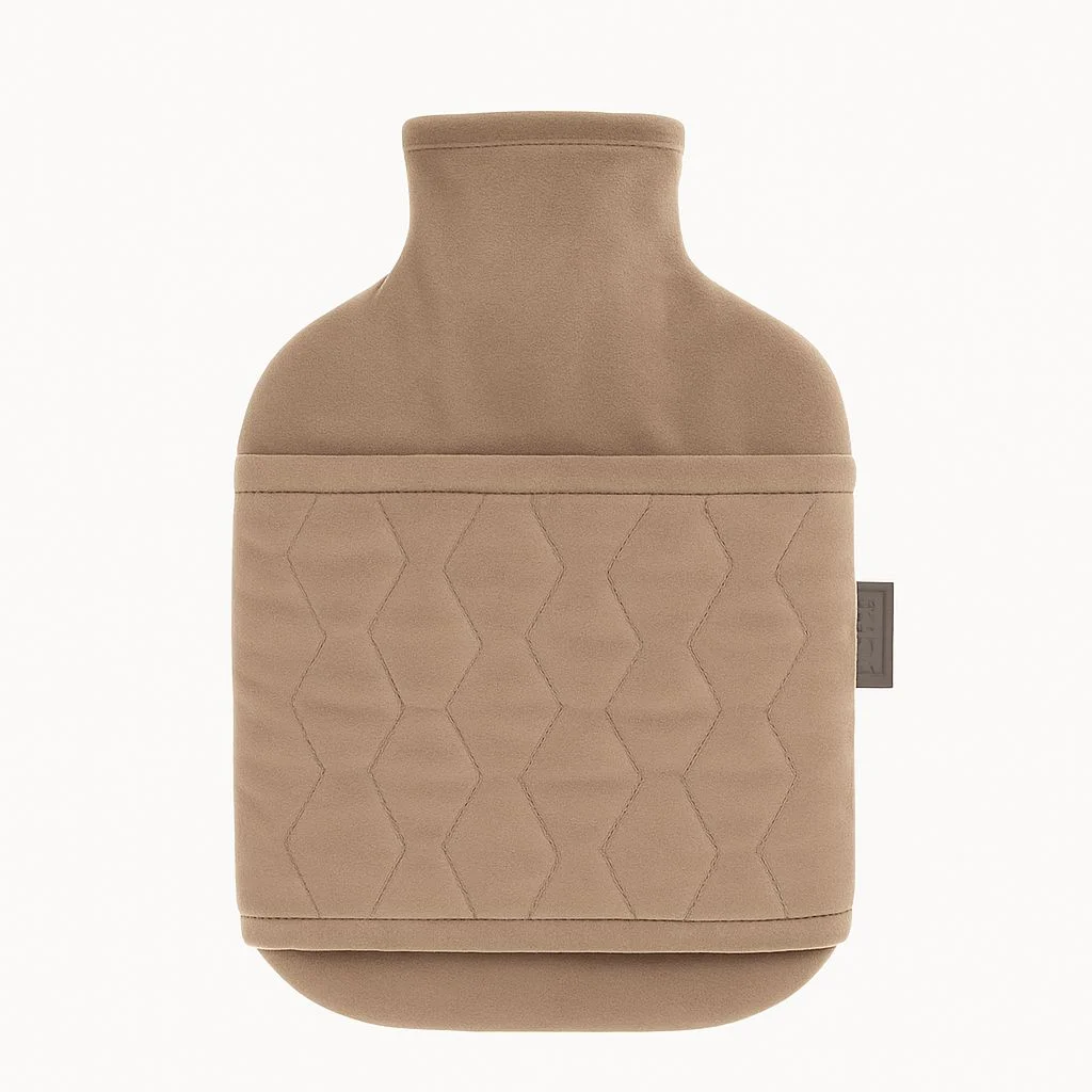 Bouillotte Eau Chaude 2L - Housse Matelassee Chauffe-Mains